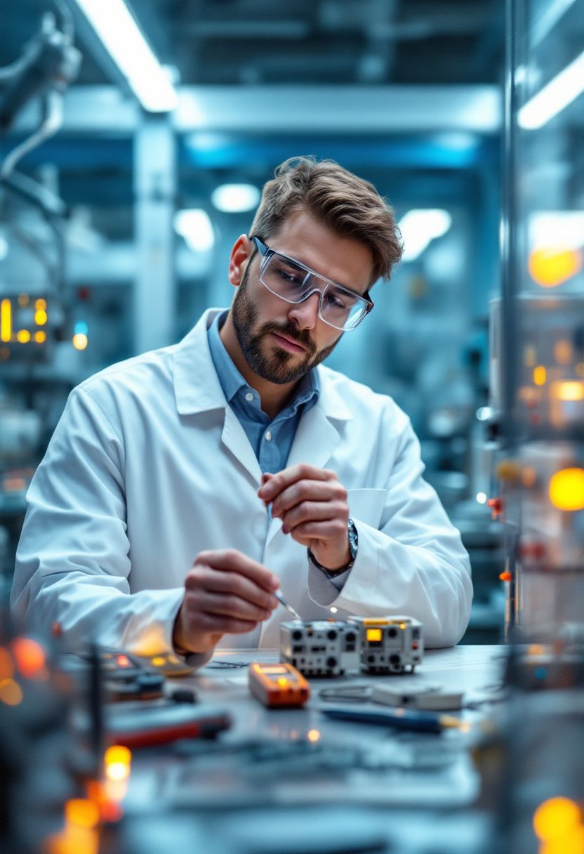 Advanced AI processor chip with neural network architecture visualization